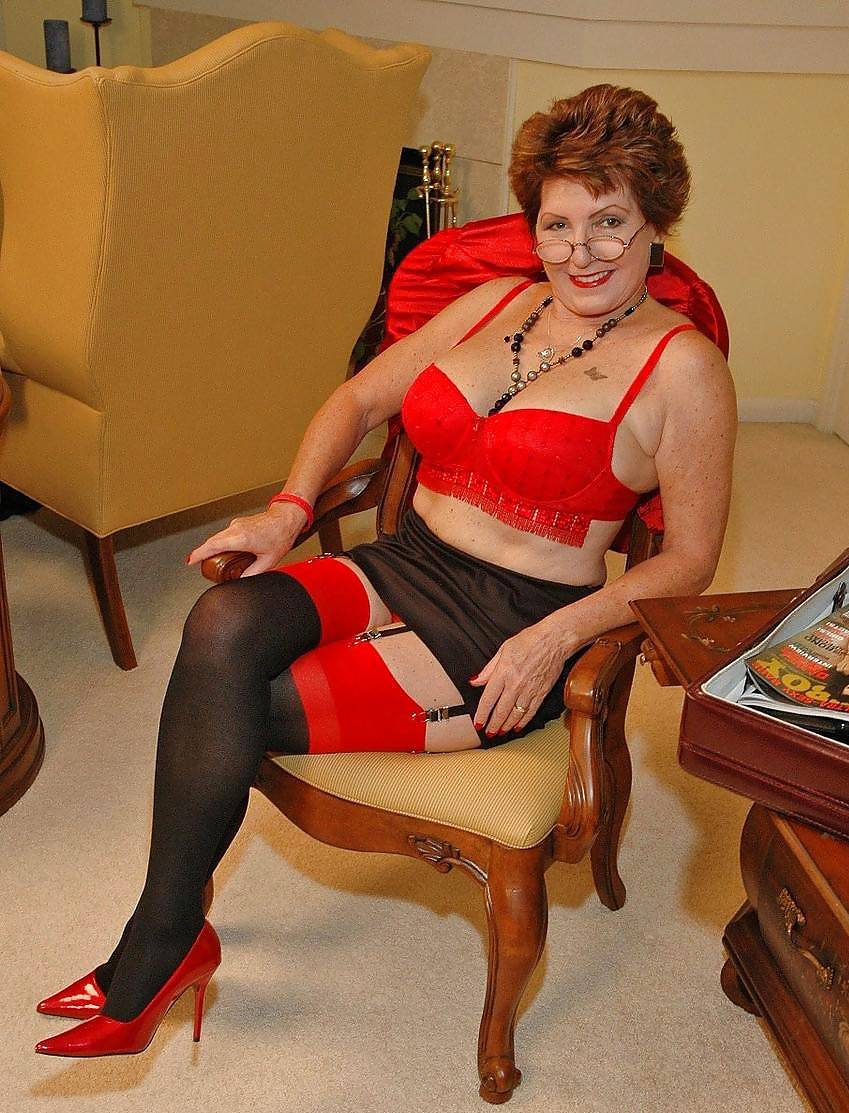 Horny grannies in stockings 10