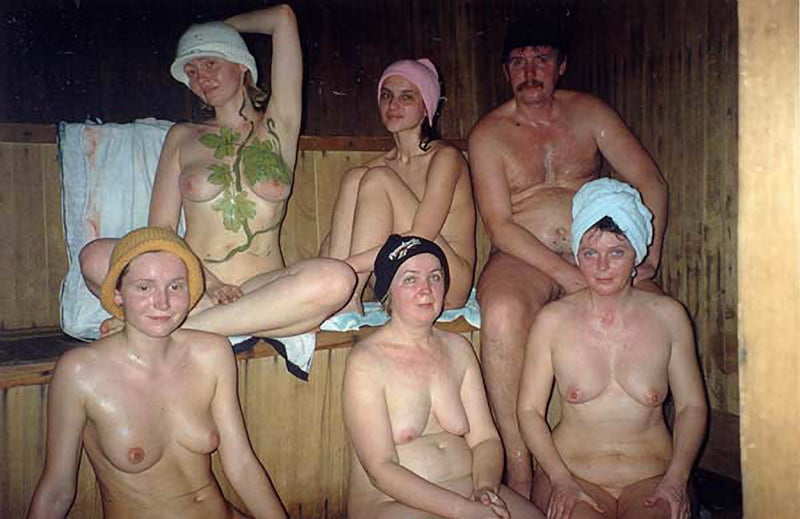 Mature Naked Sauna